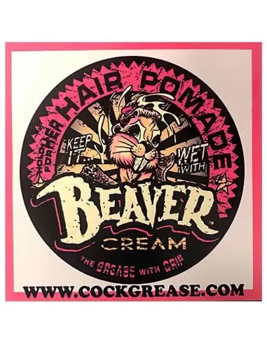 Cock Grease Beaver Cream Sticker 9 x 9cm 5873 Cock Grease