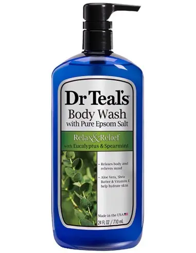 Dr Teal's Relax & Relief With Pure Epsom Salt Eucalyptus and Spearmint 710ml 9094 Dr Teal’s