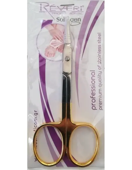 Ψαλίδι Παρανυχίδων Κυρτό 3.5" Χρυσό Reveri Professional 11926 Reveri Professional
