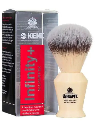 Kent Brushes Συνθετικό Πινέλο Ξυρίσματος Infinity 3 Plus Ivory White Knot 22mm 10054 Kent Brushes