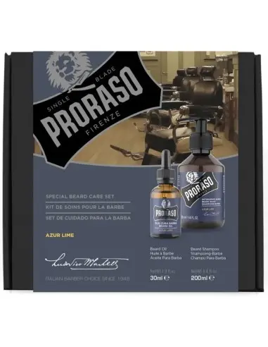 Proraso Beard Oil 30ml & Beard Shampoo 200ml Azur Lime Care Set 11977 Proraso Beard Gift Sets & Bundle €21.90 -5%€17.66