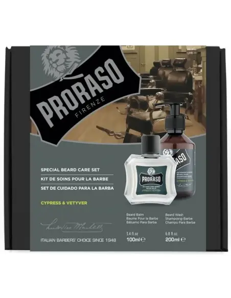 Σετ Περιποίησης Γενιών Balm 100ml & Σαμπουάν 200ml Cypress & Vetyver Proraso OfSt-11980 Proraso