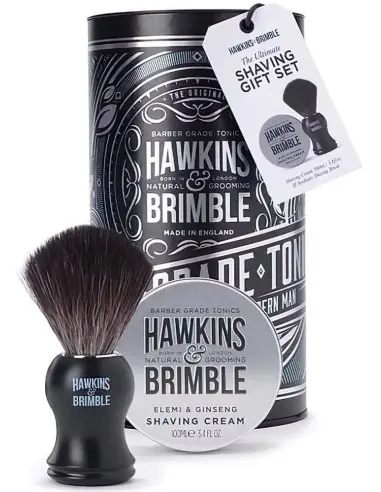 Πινέλο Ξυρίσματος & Κρέμα Ξυρίσματος Hawkins & Brimble Silver Gift Pack 11997 Hawkins And Brimble