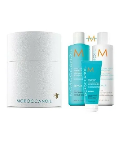 Moroccanoil Repair Gift Pack - Shampoo 250ml Conditioner 250ml Restorative Hair Mask 75ml Disc-1591 Moroccanoil Clever Offers...