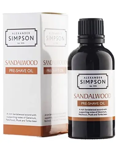 Simpsons Pre Shave Oil Sandalwood 50ml 10448 Simpsons Pre Shave Oil €11.90 €9.60