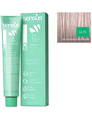 Sensus MC2 Vegan Friendly 11.71 Ultra Platinum Purple Blonde 100ml 10086 Sensus Vegan Friendly Hairdyes €12.50 €10.08