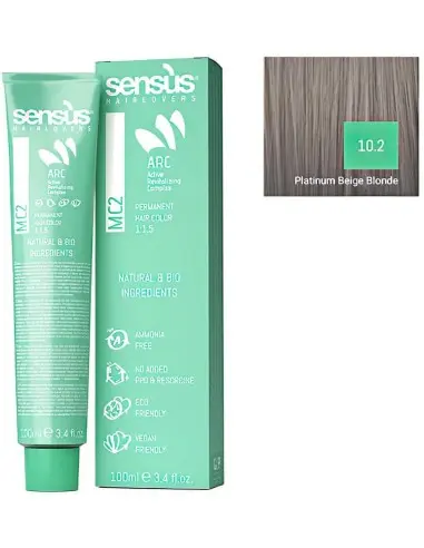 Sensus MC2 Βαφή Μαλλιών Vegan Friendly 10.2 Πλατινέ Μπεζ Ξανθό 100ml 10079 Sensus