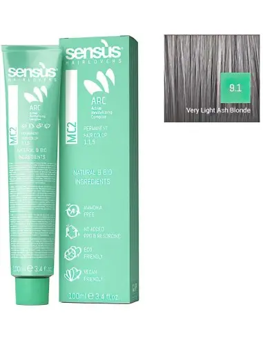 Sensus MC2 Vegan Friendly 9.1 Very Light Ash Blonde 100ml 10071 Sensus Sensus Vegan Friendly Hairdyes €12.50 product_reductio...