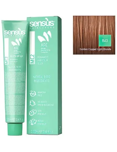 Vegan Hair Dye Sensus MC2 8.43 Golden Copper Light Blonde 100ml 10066 Sensus Sensus Vegan Friendly Hairdyes €12.50 product_re...