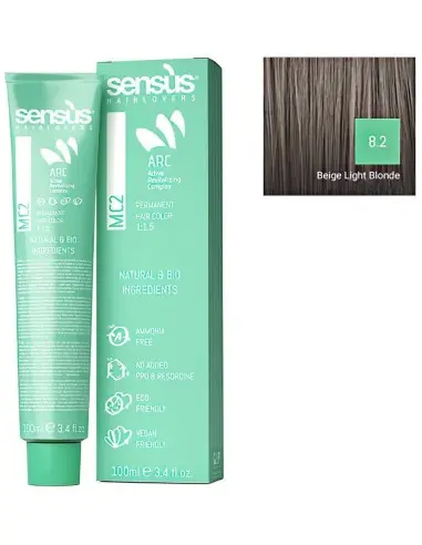 Sensus MC2 Vegan Friendly 8.2 Beige Light Blonde 100ml 10061 Sensus Vegan Friendly Hairdyes €12.50 €10.08