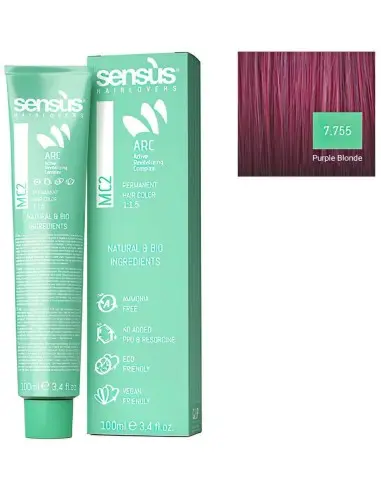 Sensus MC2 Βαφή Μαλλιών Vegan Friendly 7.755 Μωβ Ξανθό 100ml 10058 Sensus