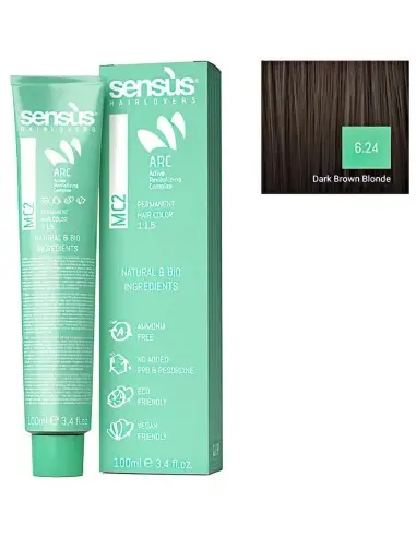 Sensus MC2 Βαφή Μαλλιών Vegan Friendly 6.24 Ξανθό Σκούρο Μαρόν 100ml 10024 Sensus