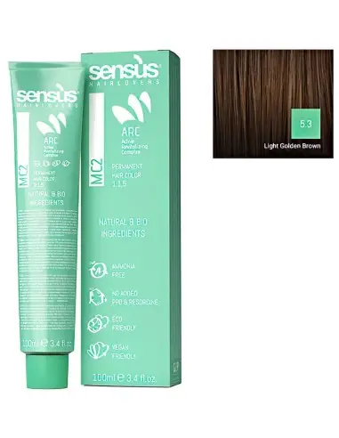 Sensus MC2 Hair Dye Vegan Friendly 5.3 Light Golden Brown 100ml 9997 Sensus Sensus Vegan Friendly Hairdyes €12.50 product_red...