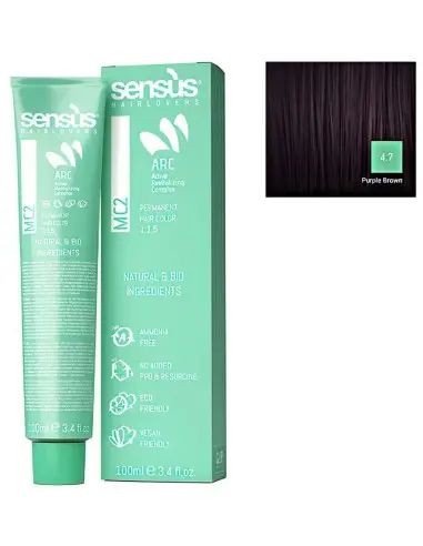 Sensus MC2 Βαφή Μαλλιών Vegan Friendly 4.7 Mωβ Καστανό 100ml 9991 Sensus