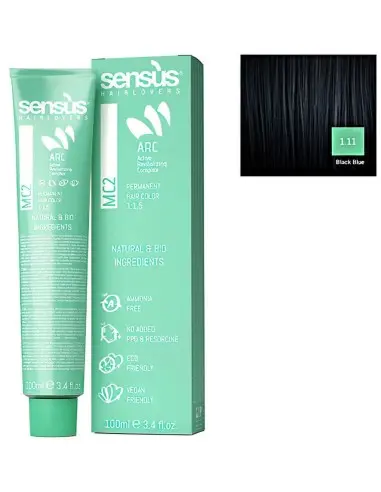 Sensus MC2 Βαφή Μαλλιών Vegan Friendly 1.11 Μάυρο Μπλε 100ml 9977 Sensus