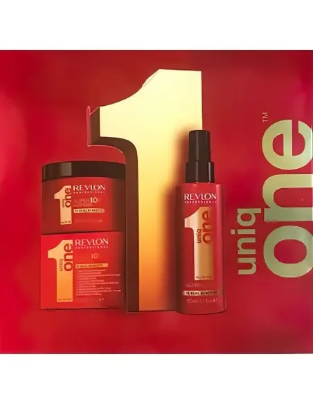 Σετ Θεραπεία Μαλλιών 150ml & Μάσκα Μαλλιών 300ml Uniq One Revlon OfSt-6474 Revlon