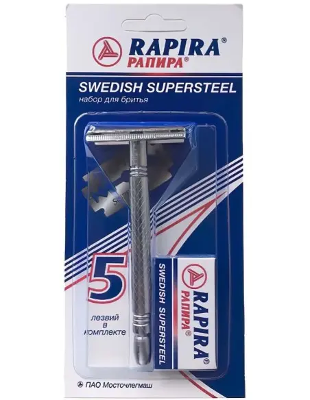 Rapira Supersteel Παραδοσιακή Ξυριστική Μηχανή Κλειστού Τύπου DE 10138 Rapira