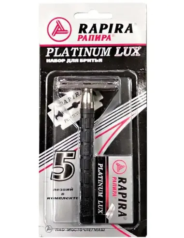 Rapira Platinum Lux Closed Comb Double Edge Safety Razor OfSt-10118 Rapira Closed Comb Safety Razors €7.99 €6.45