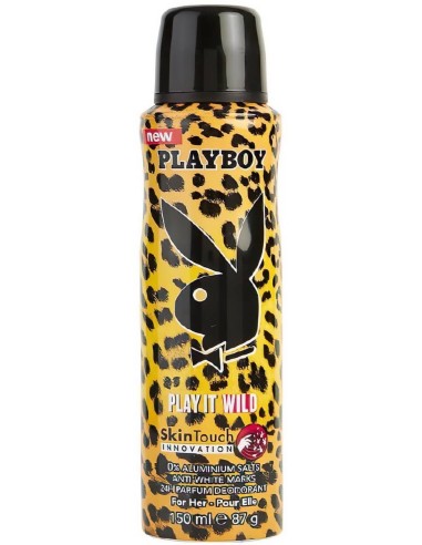 Playboy Play It Wild Skin Touch Parfum Deodorant Spray For Her 150ml 6367 Playboy Deodorant €4.33 €3.49
