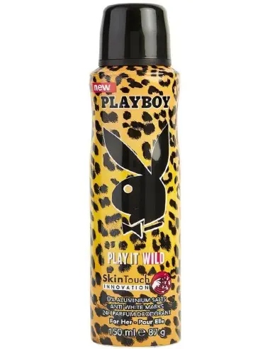Playboy Play It Wild Skin Touch Parfum Deodorant Spray For Her 150ml OfSt-6367 Playboy