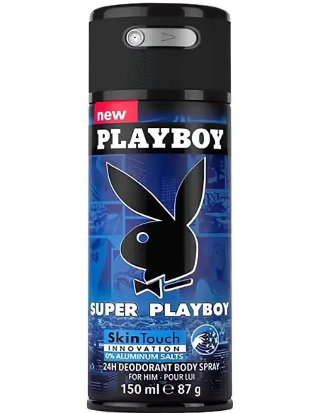 Playboy Super Playboy Skin Touch Deodorant Body Spray For Him 150ml OfSt-6364 Playboy Deodorant €3.90 €3.14