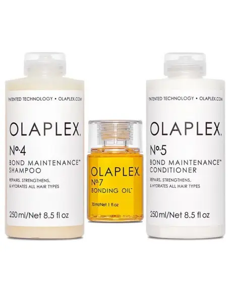 Olaplex Pack 3 Sampoo No4 250ml Contitioner No5 250ml No7 Bonding Oil 30ml 10629 Olaplex