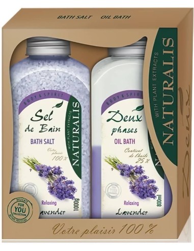 Naturalis Set Lavender Bath Salts and Two Phase Bath Oil 7045 Naturalis Άλατα Μπάνιου €15.00 €12.10