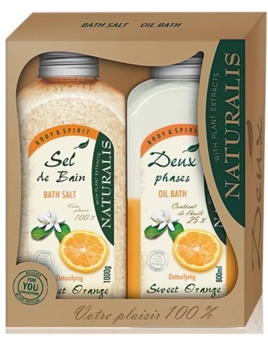 Naturalis Set Sweet Orange Bath Salts and Two Phase Bath Oil 7044 Naturalis Άλατα Μπάνιου €15.00 €12.10