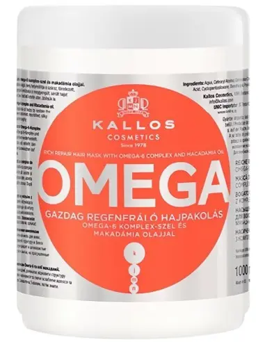 Kallos Omega Rich Repair Hair Mask 1000ml 7493 Kallos Cosmetics