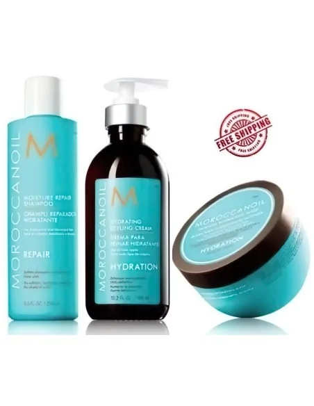 Moroccanoil Pack 6 Moisture Repair Shampoo 250ml & Hydrating Styling Cream 300ml & Intense Hydrating Mask 250ml OfSt-1935 Mor...