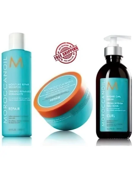 Moroccanoil Pack 5 Moisture Repair Shampoo 250ml & Restorative Hair Mask 250ml & Intense Curl Cream 300ml OfSt-1934 Moroccano...