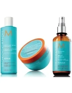 Moroccanoil Pack 4 Moisture Repair Shampoo 250ml & Restorative Hair Mask 250ml & Glimmer Shine Spray 50ml