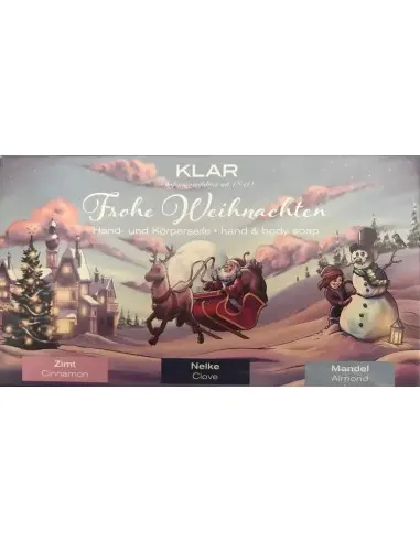 Set of Body & Hand Soaps in Christmas Package by Klar 3 x 100gr 12262 Klar's Soap Soap €14.90 €12.01