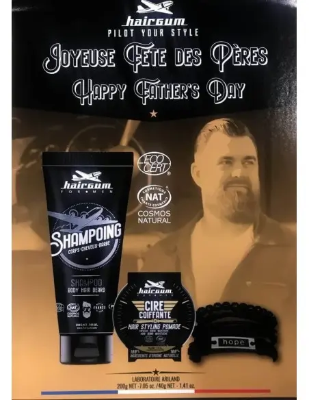 Happy Father's Day With HairGum Shampoo200ml Plus Pomade 40ml Plus Bracelet 12404 Hairgum Father's Day €20.70 €16.69