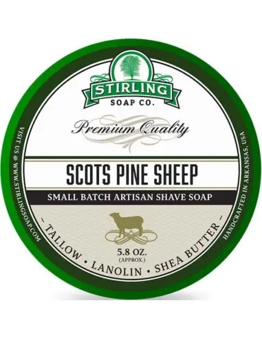 Shaving Soap Scots Pine Sheep Stirling 170ml 12490 Stirling Traditional Shaving Soaps €19.00 €15.32