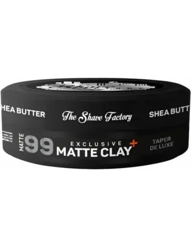 Matt Clay With Shea Butter Strong Hold 99 The Shave Factory 150ml 12497 Shave Factory Strong Clay €9.90 €7.98