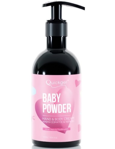 Ενυδατική κρέμα χεριών και σώματος Quickgel Baby Powder 300 ml για κάθε τύπου δέρματος 12629 Quickgel Κρέμες Σώματος €6.67 pr...