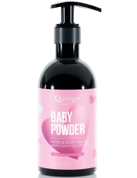 Moisturizing hand and body cream Quickgel Baby Powder 300 ml for all skin types 12629 Quickgel Body Creams €6.00 €4.84