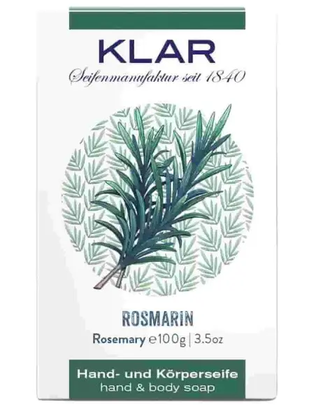 Hand & Body Bar Soap Rosemary Klar 100g 12632 Klar's Soap Soap €5.89 €4.75