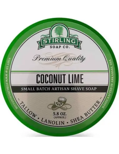 Shaving Soap Coconut Lime Stirling 170ml 12691 Stirling Traditional Shaving Soaps €19.00 €15.32