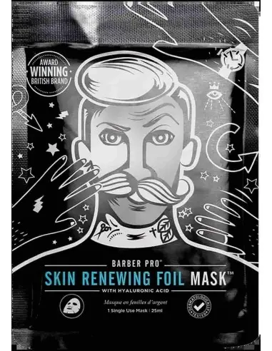 Barber Pro Skin Renewing Foil Mask με Υαλουρονικό Οξύ & Q10 25ml 12752 Barber Pro