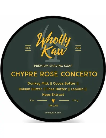 Shaving Soap Chypre Rose Concerto Wholly Kaw 114gr 2887 Wholly Kaw Artisan Shaving Soap €26.00 €20.97