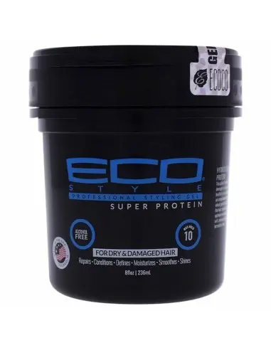 Hair Gel Super Protein Max Hold 10 Eco Style for Dry & Damaged 473ml 13026 Eco Style Strong Gel €11.90 €9.60