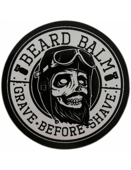 Grave Before Shave Beard Balm Sticker Small 4.5cm 0354 Fisticuffs LLC