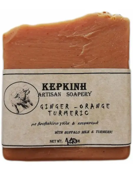 KERKINH Ginger Orange Turmeric Artisan Buffalo Milk Bath Soap 150gr OfSt-13262 KERKINH Soap €6.00 €4.84