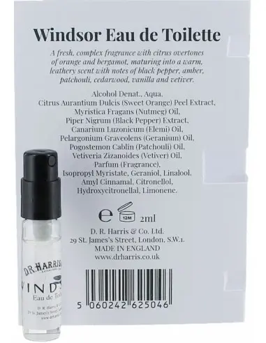 Eau De Toilette Windsor D.R Harris 2ml 13355 Dr. Harris & Co. Ltd Samples €2.50 €2.02