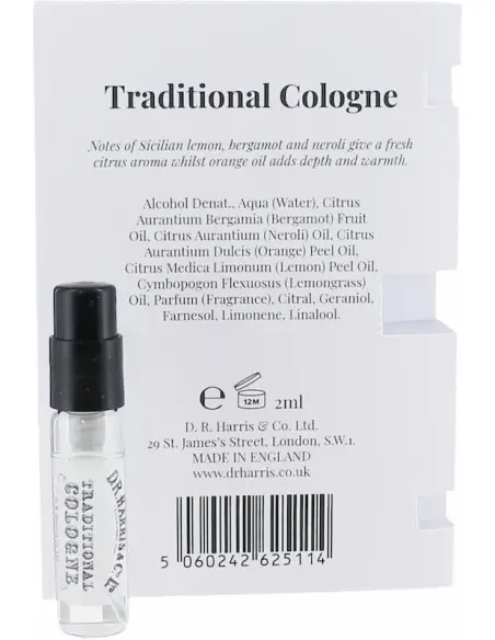 Traditional Cologne D.R Harris 2ml 13362 Dr. Harris & Co. Ltd
