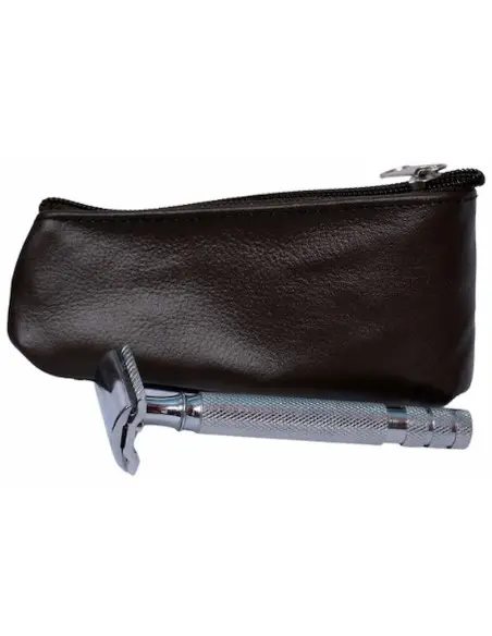 Safety Razor Leather Pouch with Zip Brown Luxus 13466 Luxus Shaving Cases €6.90 €5.57