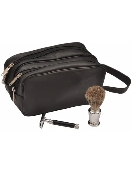 Double Synthetic Leather Washbag Black Luxus 10179 Luxus Shaving Cases €18.00 €14.52