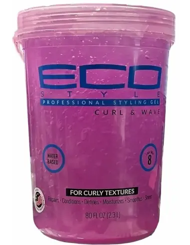 Firm Hold Gel 8 Eco Styler for Curl & Wave Hair 2.3L